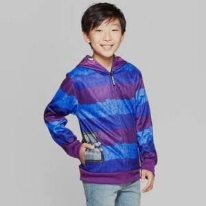 Boys Llama Piñata Fortnite Hoodie Full Zip Front Hooded Sweatshirt Size Large